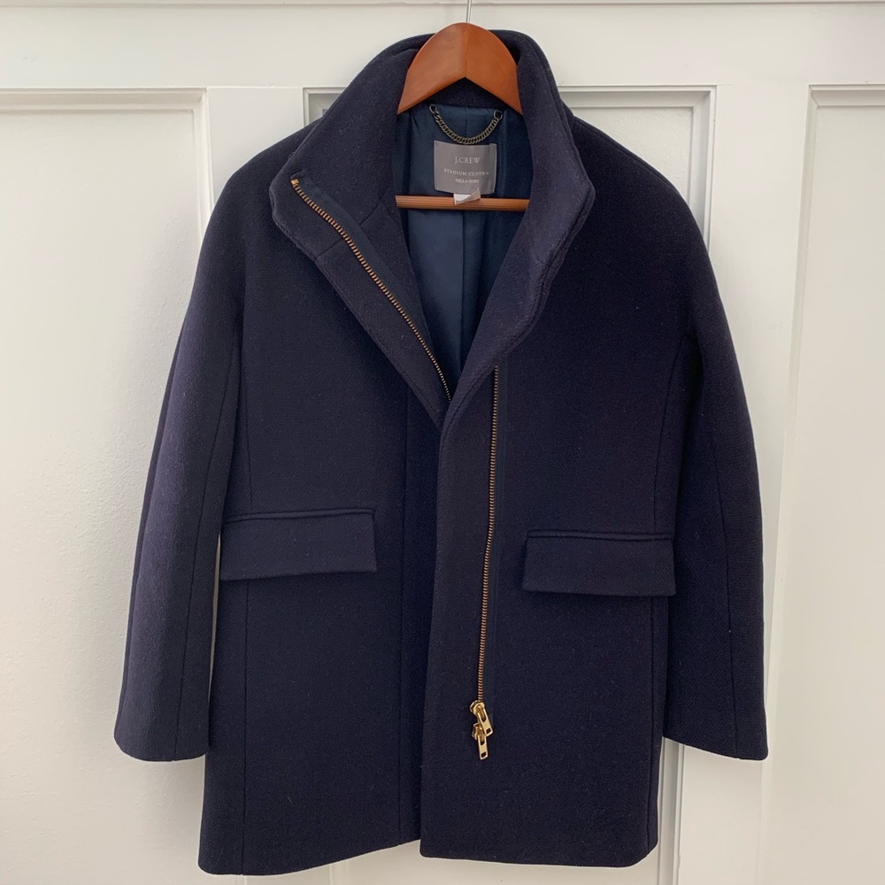 J. Crew Stadium-cloth Cocoon  Coat Size 00